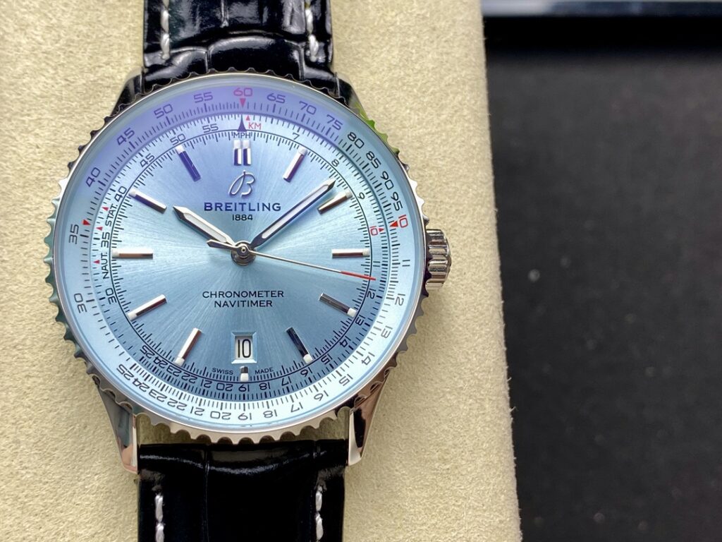 Đồng Hồ Breitling Navitimer Automatic A17329171C1P1 Mặt Xanh Băng Dây Da 41mm (1)