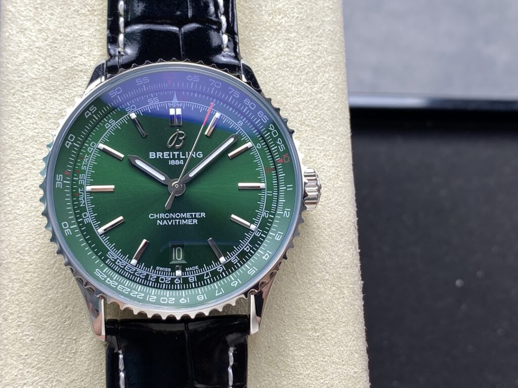 Đồng Hồ Breitling Navitimer AutomaticA17329371L1P1 Mặt Xanh Lá Cây Rep 11 41mm (9)