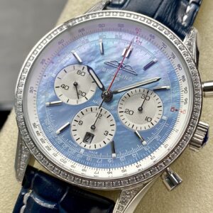 Đồng Hồ Navitimer B01 Chronograph AB01396A1C1P1 Mặt Xà Cừ Xanh 41mm (1)