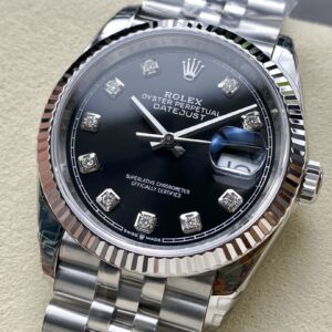 Đồng Hồ Rolex DateJust 126234 Replica Mặt Số Đen Cọc Số Đá Nhà Máy VS 36mm (7)