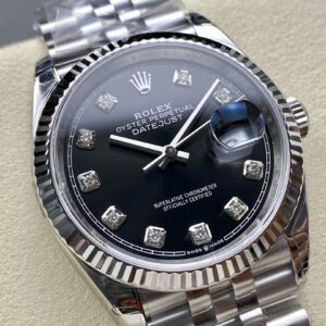 Đồng Hồ Rolex DateJust 126234 Replica Mặt Số Đen Cọc Số Đá Nhà Máy VS 36mm (7)