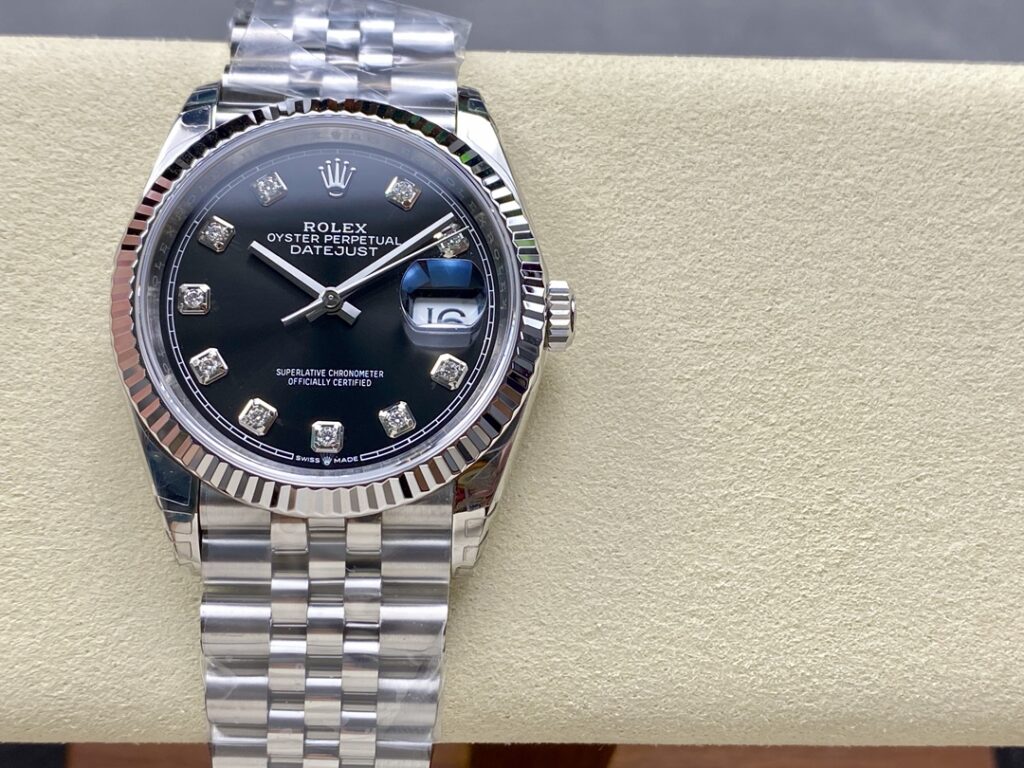 Đồng Hồ Rolex DateJust 126234 Replica Mặt Số Đen Cọc Số Đá Nhà Máy VS 36mm (7)