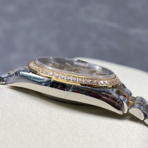 Đồng Hồ Rolex DateJust 126283RBR Mặt Số Vàng Gấp Nếp Đính Đá VS Factory 36mm (9)