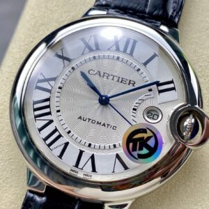 Đồng Hồ Cartier Ballon Bleu Replica Nam Dây Da Màu Đen Nhà Máy TK 42mm (9)
