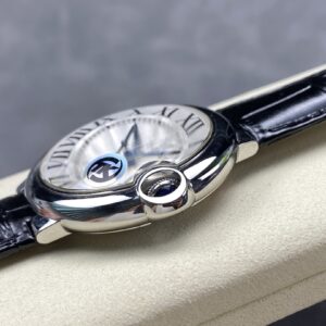 Đồng Hồ Cartier Ballon Bleu Replica Nam Dây Da Màu Đen Nhà Máy TK 42mm (9)