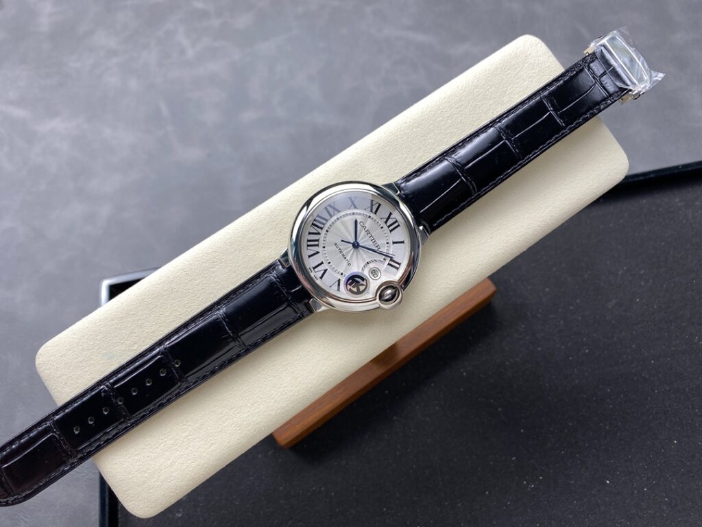 Đồng Hồ Cartier Ballon Bleu Replica Nam Dây Da Màu Đen Nhà Máy TK 42mm (9)