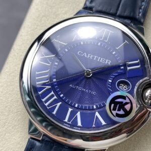 Đồng Hồ Cartier Ballon Bleu de Cartier WSBB0027 Nam Dây Da Màu Xanh 42mm (8)