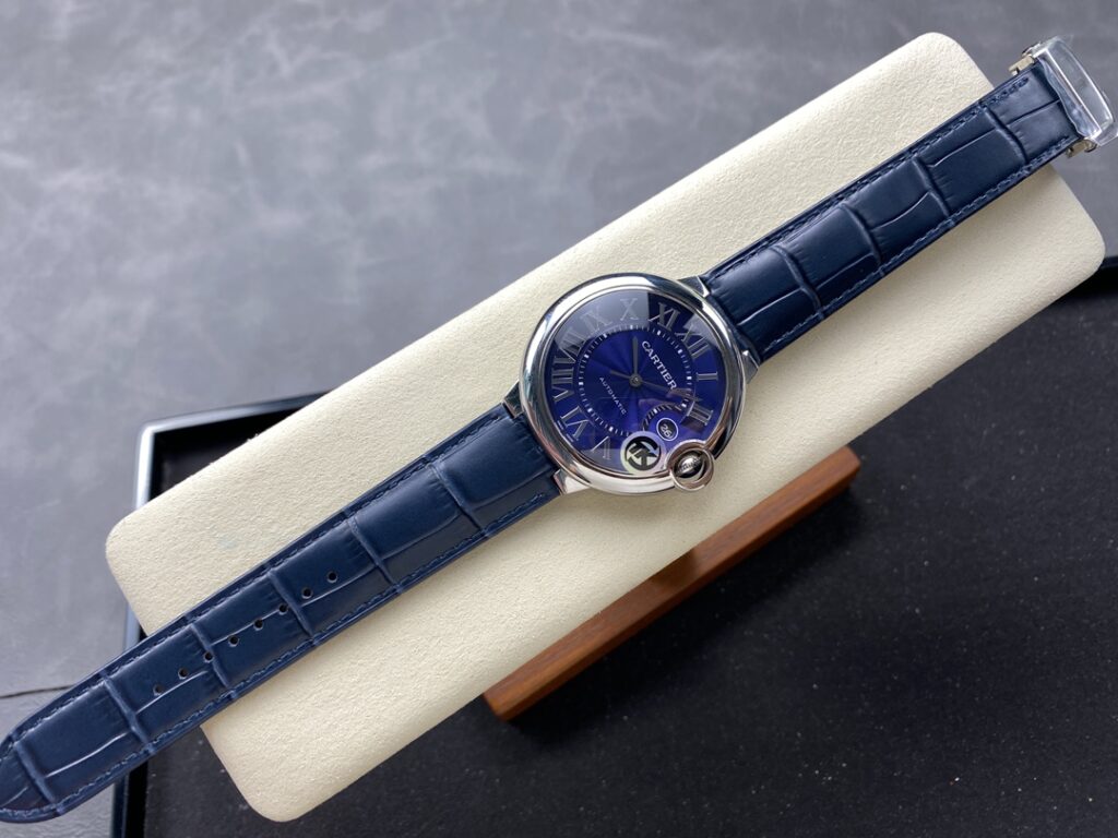 Đồng Hồ Cartier Ballon Bleu de Cartier WSBB0027 Nam Dây Da Màu Xanh 42mm (8)