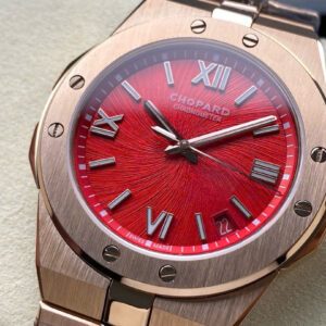 Đồng Hồ Chopard Alpine Eagle Rose Gold Mặt Số Đỏ Replica Nhà Máy GH 41mm (1)