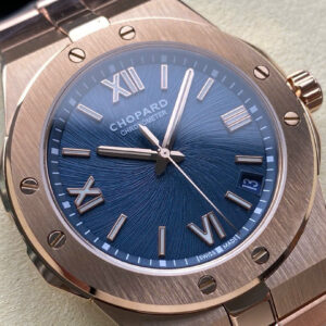 Đồng Hồ Chopard Alpine Eagle Rose Gold Mặt Xanh Dương Replica Nhà Máy GH 41mm (1)