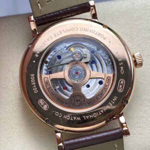 Đồng Hồ IWC Portofino Complete Calendar IW359001 Mặt Xanh Dây Da Nâu 41mm (2)