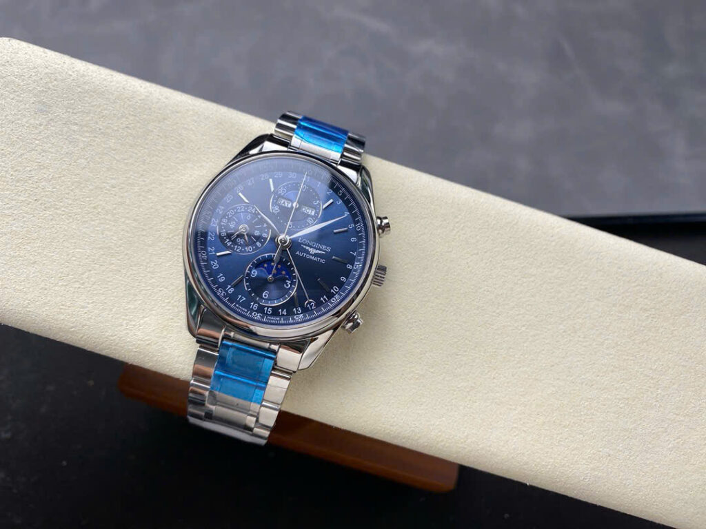 Đồng Hồ Longines Master Complications Nam Dây Thép Mặt Xanh Xưởng LGS 40mm (1)