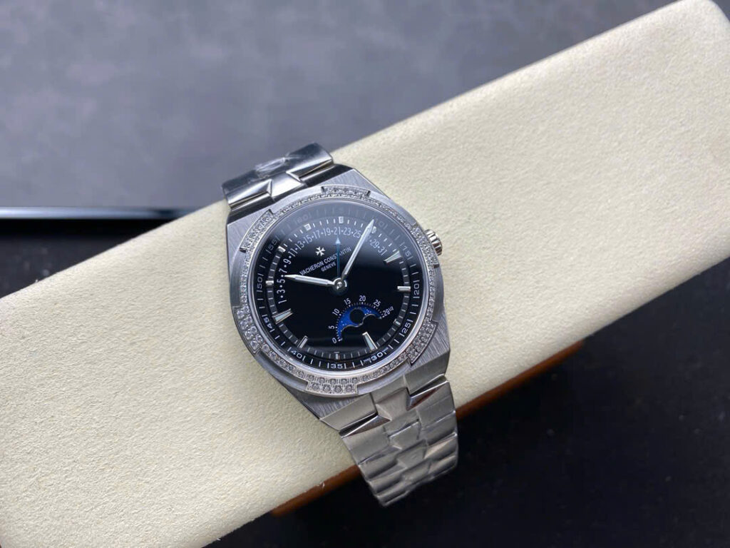 Đồng Hồ Nam Vacheron Constantin Overseas 4500V Mặt Đen Đính Đá Xưởng GR 41mm (7)