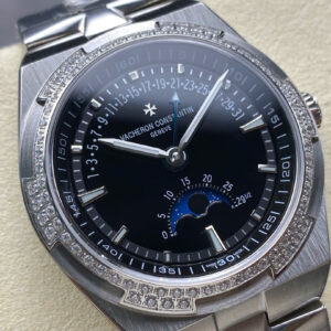 Đồng Hồ Nam Vacheron Constantin Overseas 4500V Mặt Đen Đính Đá Xưởng GR 41mm (7)