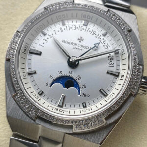 Đồng Hồ Nam Vacheron Constantin Overseas 4500V Mặt Trắng Đính Đá Xưởng GR 41mm (7)