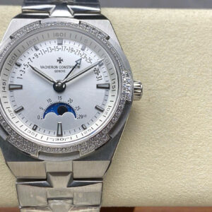 Đồng Hồ Nam Vacheron Constantin Overseas 4500V Mặt Trắng Đính Đá Xưởng GR 41mm (7)