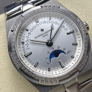 Đồng Hồ Nam Vacheron Constantin Overseas 4500V Mặt Trắng Đính Đá Xưởng GR 41mm (7)