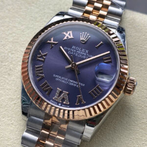 Đồng Hồ Nữ Rolex DateJust Rep 11 Mặt Số Tím Cọc Số La Mã Nhà Máy 8F 31mm (1)