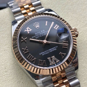 Đồng Hồ Nữ Rolex DateJust Rep 11 Mặt Xám Cọc Số La Mã Nhà Máy 8F 31mm (2)