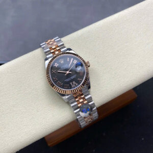 Đồng Hồ Nữ Rolex DateJust Rep 11 Mặt Xám Cọc Số La Mã Nhà Máy 8F 31mm (2)