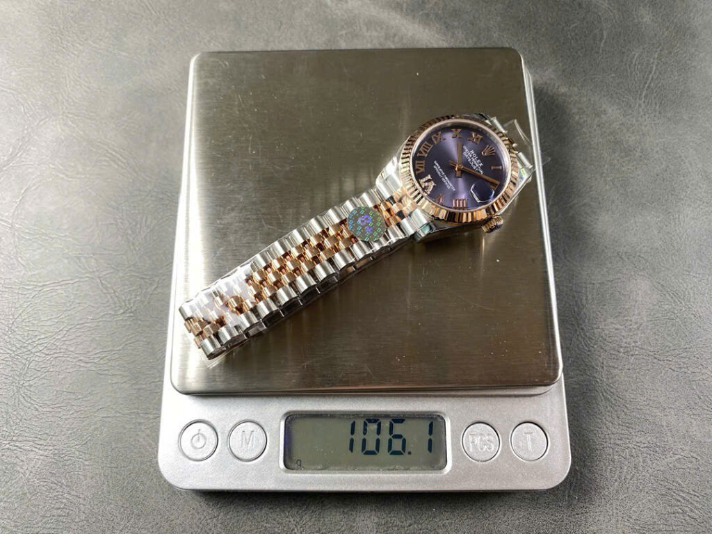 Đồng Hồ Nữ Rolex DateJust Rep 11 Mặt Số Tím Cọc Số La Mã Nhà Máy 8F 31mm (3)