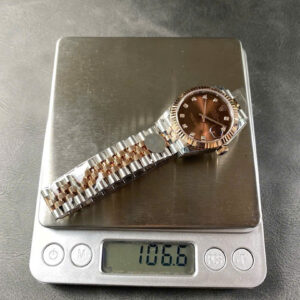 Đồng Hồ Nữ Rolex DateJust Replica Mặt Chocolate Đính Đá Nhà Máy 8F 31mm (3)