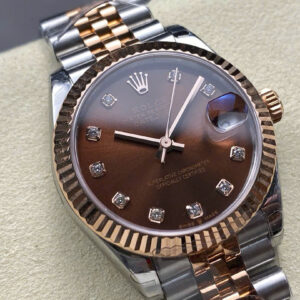 Đồng Hồ Nữ Rolex DateJust Replica Mặt Chocolate Đính Đá Nhà Máy 8F 31mm (3)