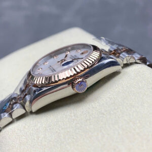 Đồng Hồ Nữ Rolex DateJust Replica Mặt Xà Cừ Dây Jubilee Nhà Máy 8F 31mm (7)