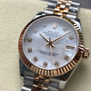 Đồng Hồ Nữ Rolex DateJust Replica Mặt Xà Cừ Dây Jubilee Nhà Máy 8F 31mm (7)
