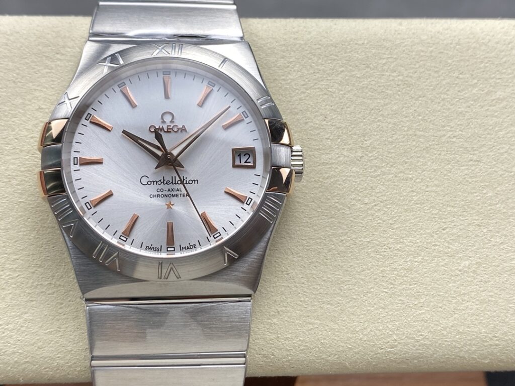 Đồng Hồ Omega Constellation Demi Hồng AReplica Nhà Máy OM+ 38mm (1)