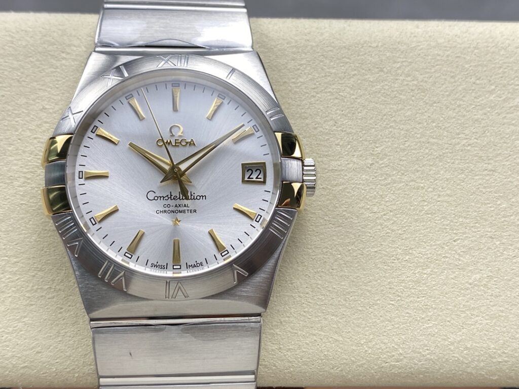 Đồng Hồ Omega Constellation Demi Vàng Replica Nhà Máy OM+ 38mm (2)