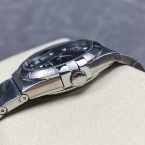 Đồng Hồ Omega Constellation Mặt Số Đen Đính Đá Rep 11 Nhà Máy OM+ 38mm (1)