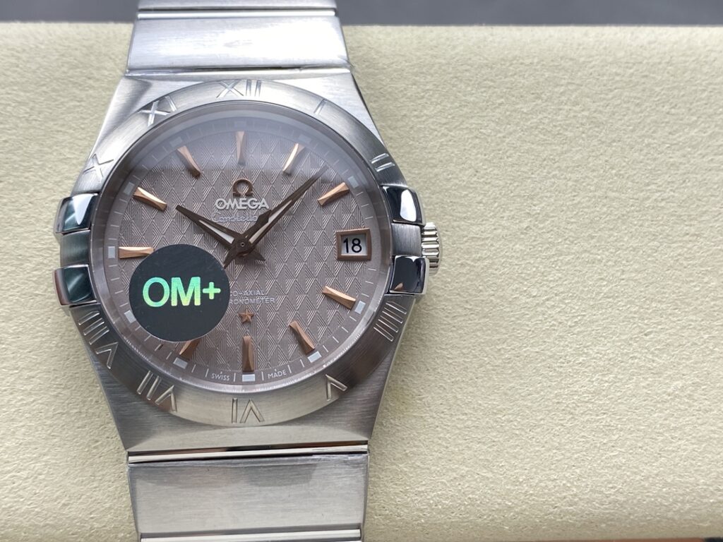 Đồng Hồ Omega Constellation Mặt Số Họa Tiết Replica Cao Cấp 38mm (1)