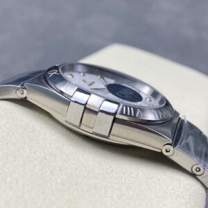 Đồng Hồ Omega Constellation Mặt Số Trắng Đính Đá Rep 11 Nhà Máy OM+ 38mm (1)