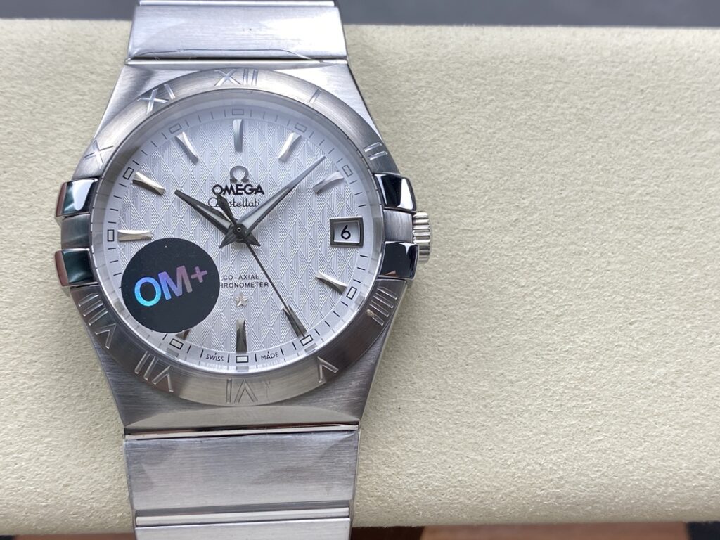 Đồng Hồ Omega Constellation Mặt Số Trắng Họa Tiết Replica Cao Cấp 38mm (1)