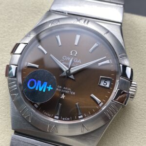 Đồng Hồ Omega Constellation Rep 11 Mặt Nâu Dây Thép Xưởng OM+ 38mm (1)