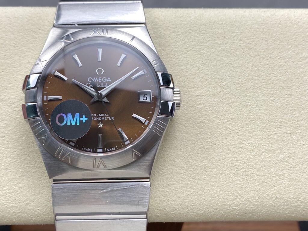Đồng Hồ Omega Constellation Rep 11 Mặt Nâu Dây Thép Xưởng OM+ 38mm (1)