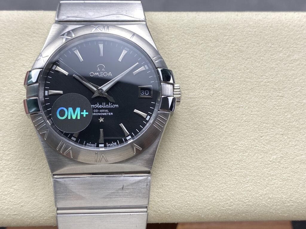 Đồng Hồ Omega Constellation Replica 11 Mặt Số Đen Nhà Máy OM+ 38mm (7)
