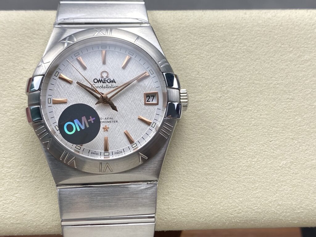 Đồng Hồ Omega Constellation Replica Nam Dây Kim Loại Nhà Máy OM+ 38mm (7)