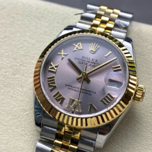 Đồng Hồ Rolex DateJust Demi Gold Nữ Siêu Cấp Cọc Số La Mã Xưởng 8+ 31mm (1)