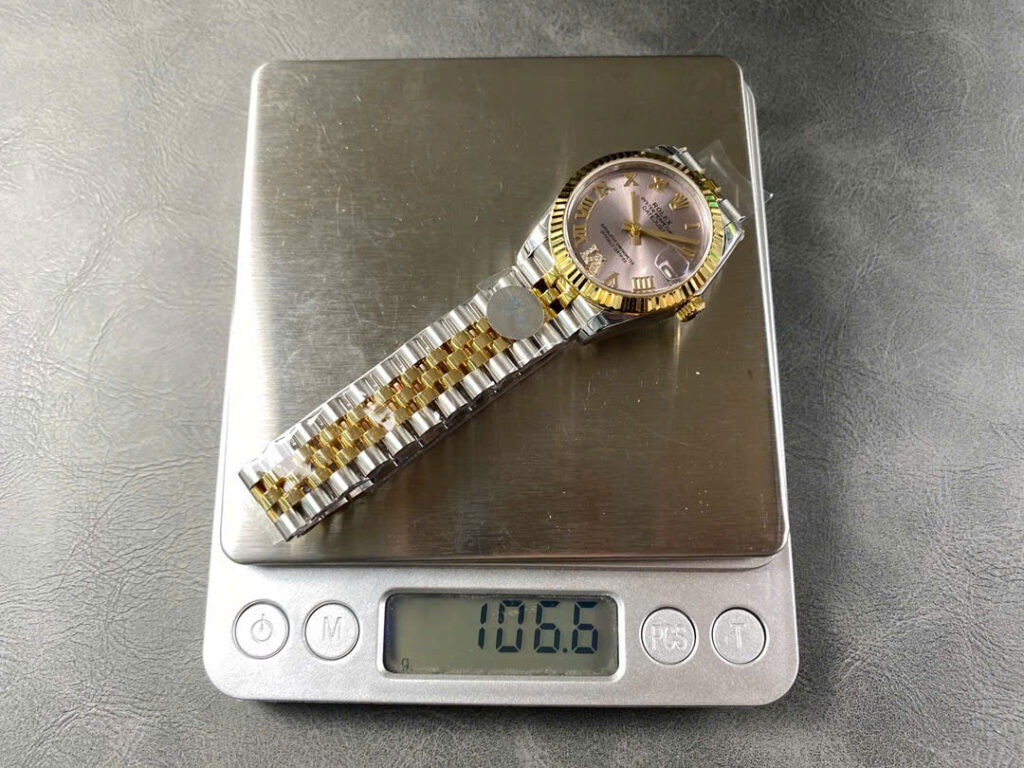 Đồng Hồ Rolex DateJust Demi Gold Nữ Siêu Cấp Cọc Số La Mã Xưởng 8+ 31mm (1)