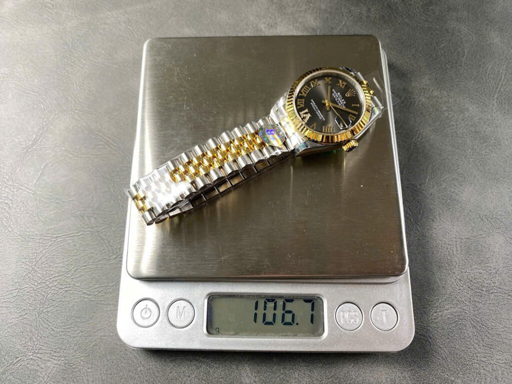 Đồng Hồ Rolex DateJust Nữ Dây Jubilee Mặt Số Xám Cọc Số La Mã Xưởng 8+ 31mm (1)