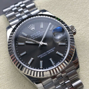 Đồng Hồ Rolex DateJust Nữ Mặt Số Xám Cọc Số Dạ Quang Dây Jubilee Nhà 8F 31mm (1)