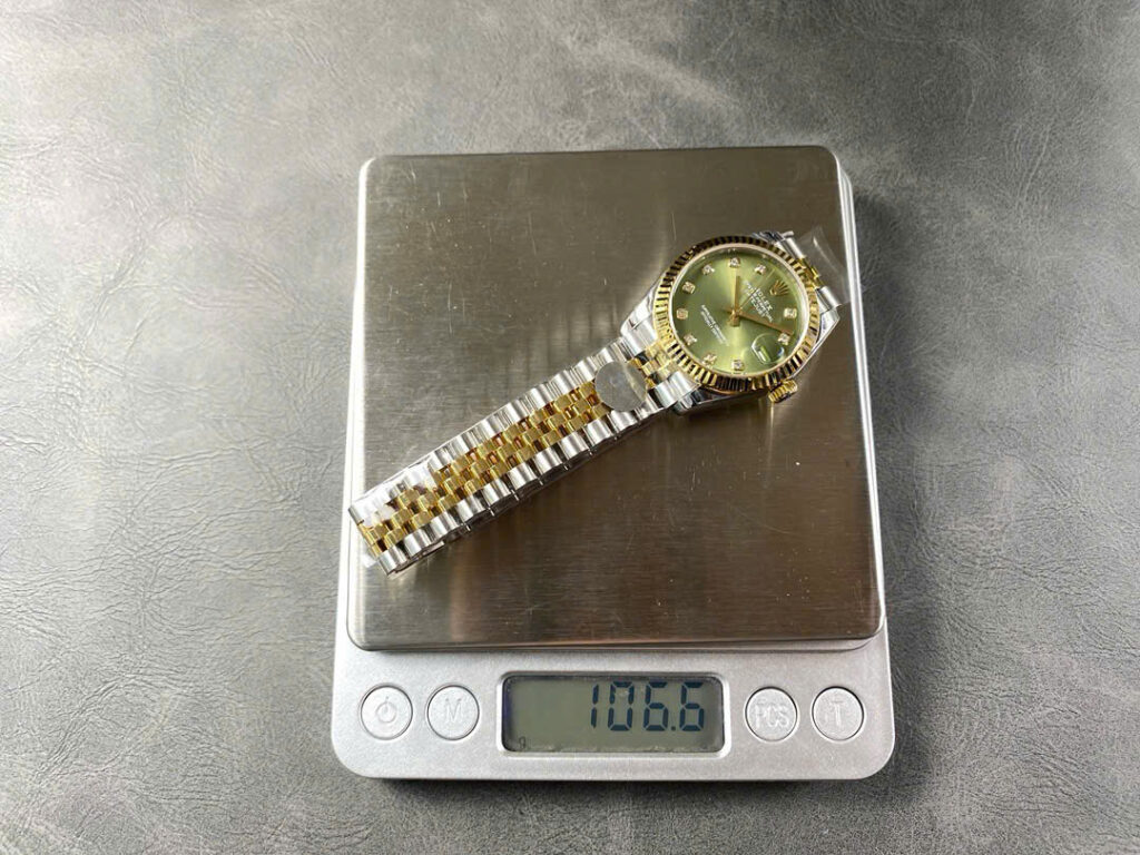 Đồng Hồ Rolex DateJust Nữ Rep 11 Mặt Xanh Lá Cọc Số Đính Đá Xưởng 8+ 31mm (1)