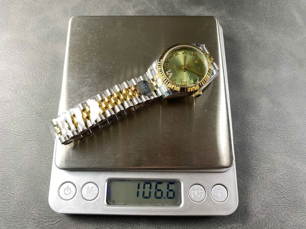 Đồng Hồ Rolex DateJust Nữ Rep 11 Mặt Xanh Lá Cọc Số La Mã Xưởng 8+ 31mm (7)