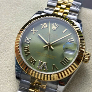 Đồng Hồ Rolex DateJust Nữ Rep 11 Mặt Xanh Lá Cọc Số La Mã Xưởng 8+ 31mm (7)