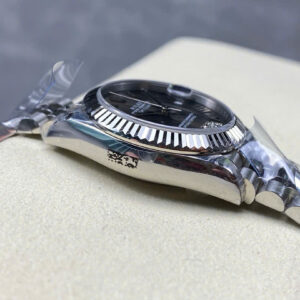 Đồng Hồ Rolex DateJust Rep 11 Mặt Số Xám Cọc Số Dạ Quang Nhà Máy 8F 31mm (4)