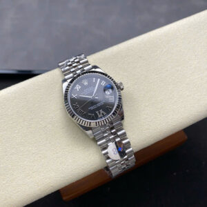 Đồng Hồ Rolex DateJust Rep 11 Mặt Số Xám Cọc Số Dạ Quang Nhà Máy 8F 31mm (4)