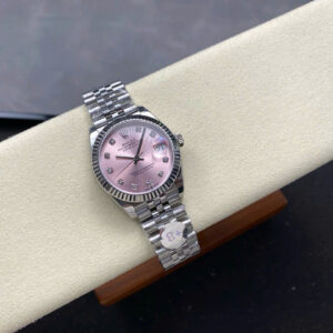 Đồng Hồ Rolex DateJust Replica Mặt Số Hồng Đính Đá Nhà Máy 8F 31mm (6)