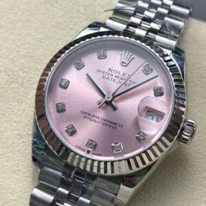 Đồng Hồ Rolex DateJust Replica Mặt Số Hồng Đính Đá Nhà Máy 8F 31mm (6)